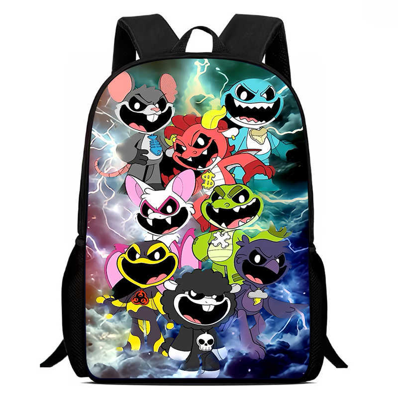 Lachende Crittersnig Htmare Peripherie Anime Rucksack Herren- Und Damen-Schultaschen