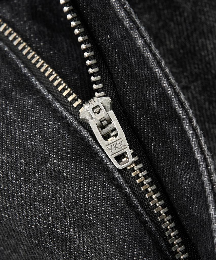 TOFFEE Washed Bermuda Denim Pants (Grey)