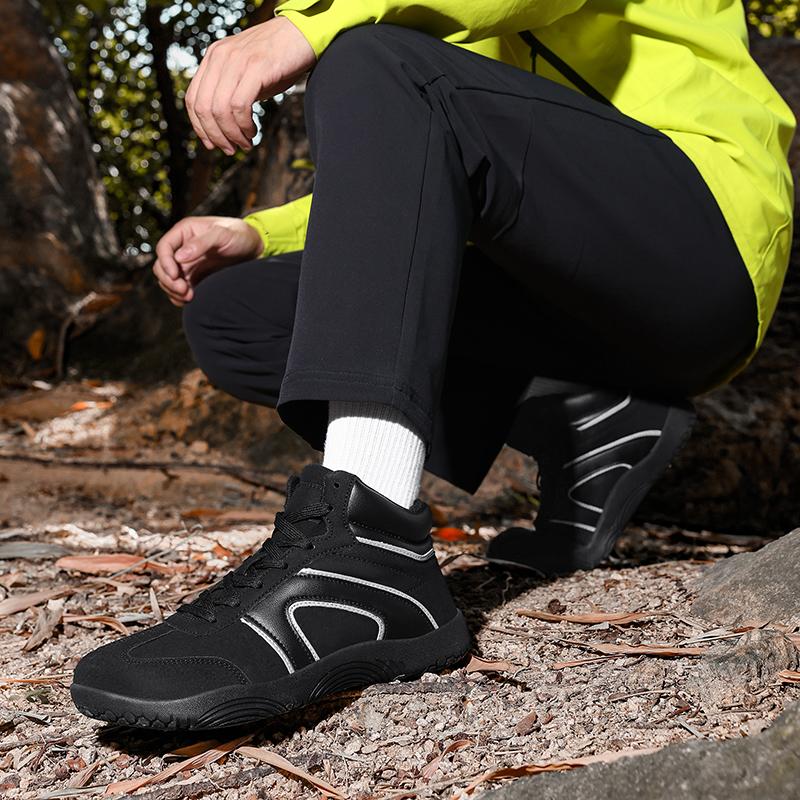 High-top Running Sports Shoes Women Elastic Casual Sneakers Fashion Lace-up Jogging Walking Shoes for Men Anti-slip