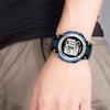 Top brand new watch large dial plastic tape new student sports waterproof electronic wrist watch