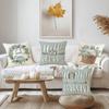 Autumn Pumpkin Pillow Cover Harvest Series Polyester Letter Print Sofa Decorative Cushion Cover Bedroom Cushion