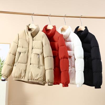 Down and Cotton Jacket Women's 2025 New Winter Stand-up Collar Short Thickened Padded Jacket Fashion Women's Padded Jacket Trend