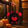 Portable Candy Storage Containers Halloween Felt Trick or Treat Bags, Cartoon Owl Bat Devil Pumpkin Kids Durable Pails Handheld Tote Reusable