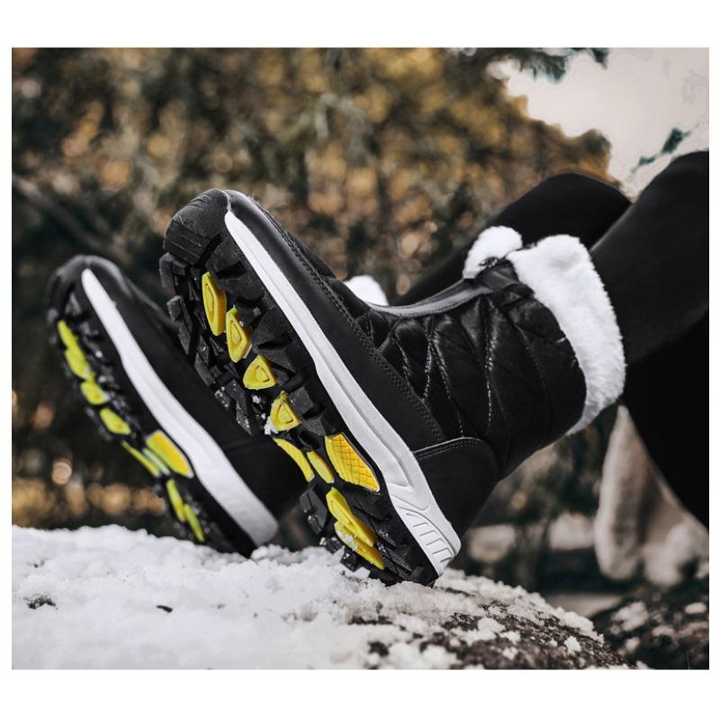 Women's Plus Size Cotton Boots - New Casual Fleece-Lined Thickened Warm Snow Boots - Large Cotton Boots