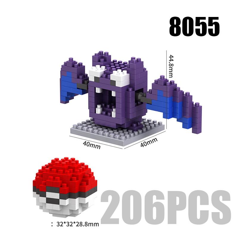 Funny Joy Pokmon Building Blocks Assembly Anime Picachu Charizard Doll Charmander Gengar Bulbasaur Bricks Toy for Kid Gift