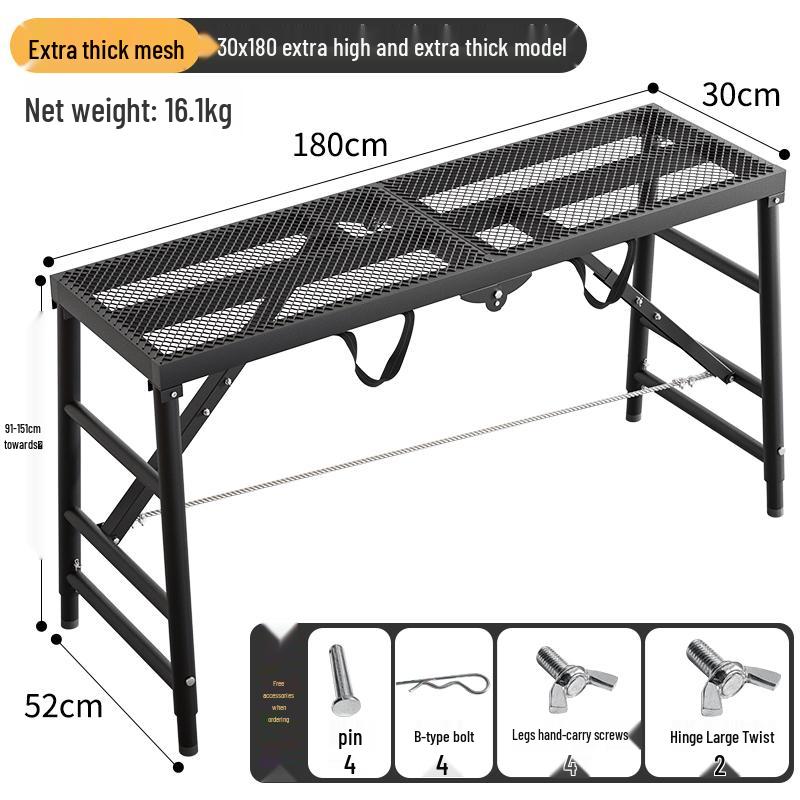 Heavy-Duty Folding Horse Stool with Thickened Step Ladder for Decoration and Construction Tasks