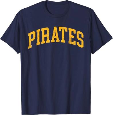 Vintage Pittsburg Pirates Design Herren Damen 100% Baumwolle T-Shirt Herren T-Shirts Oberteil