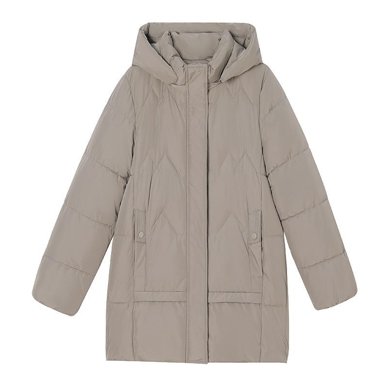 Winter New Medium and Old Down Cotton Clothes Women's Thickened Large Size Mother Jacket Hooded Warm