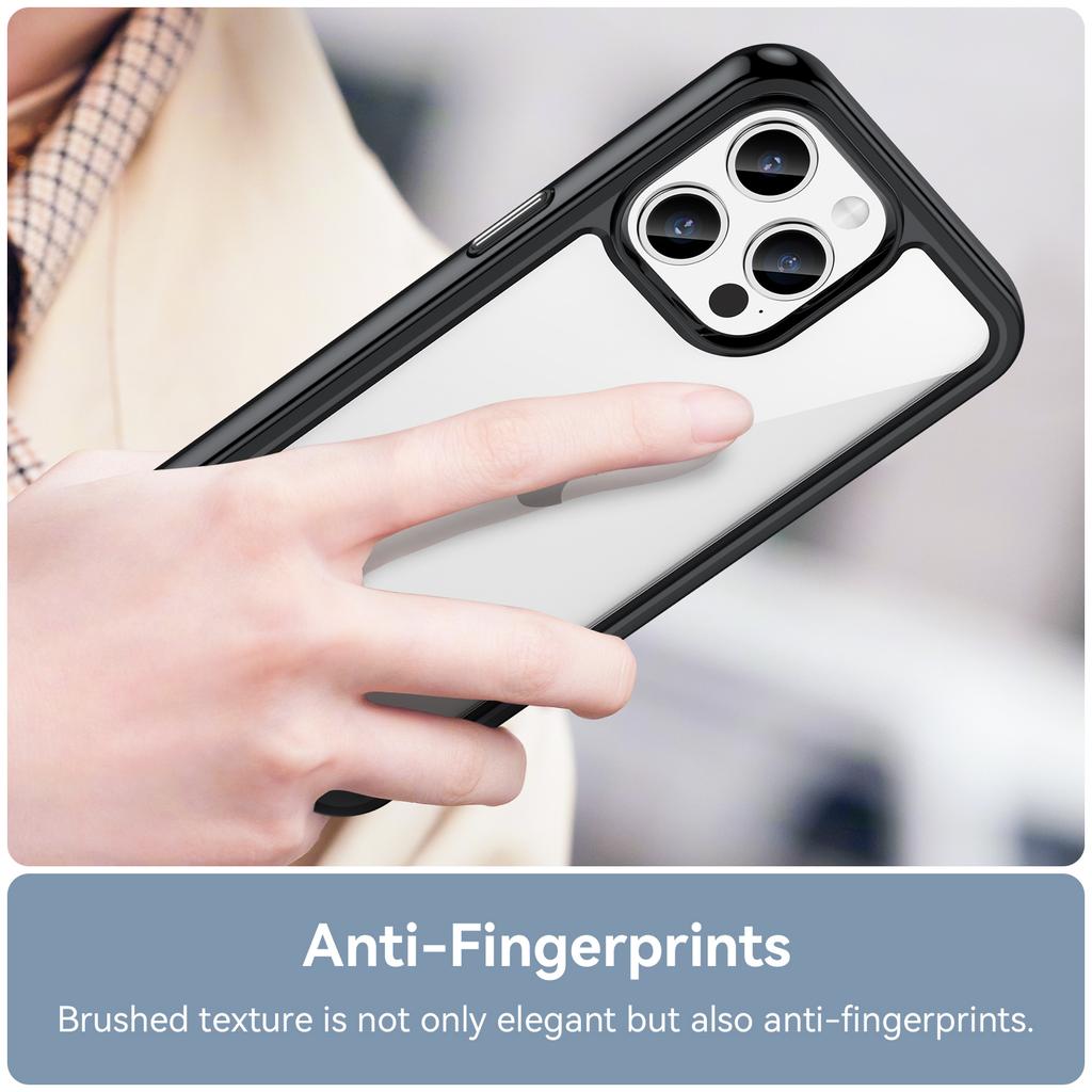 For iPhone 15 Pro TPU+Acrylic Shockproof Mobile Phone Back Cover Clear Protective Case