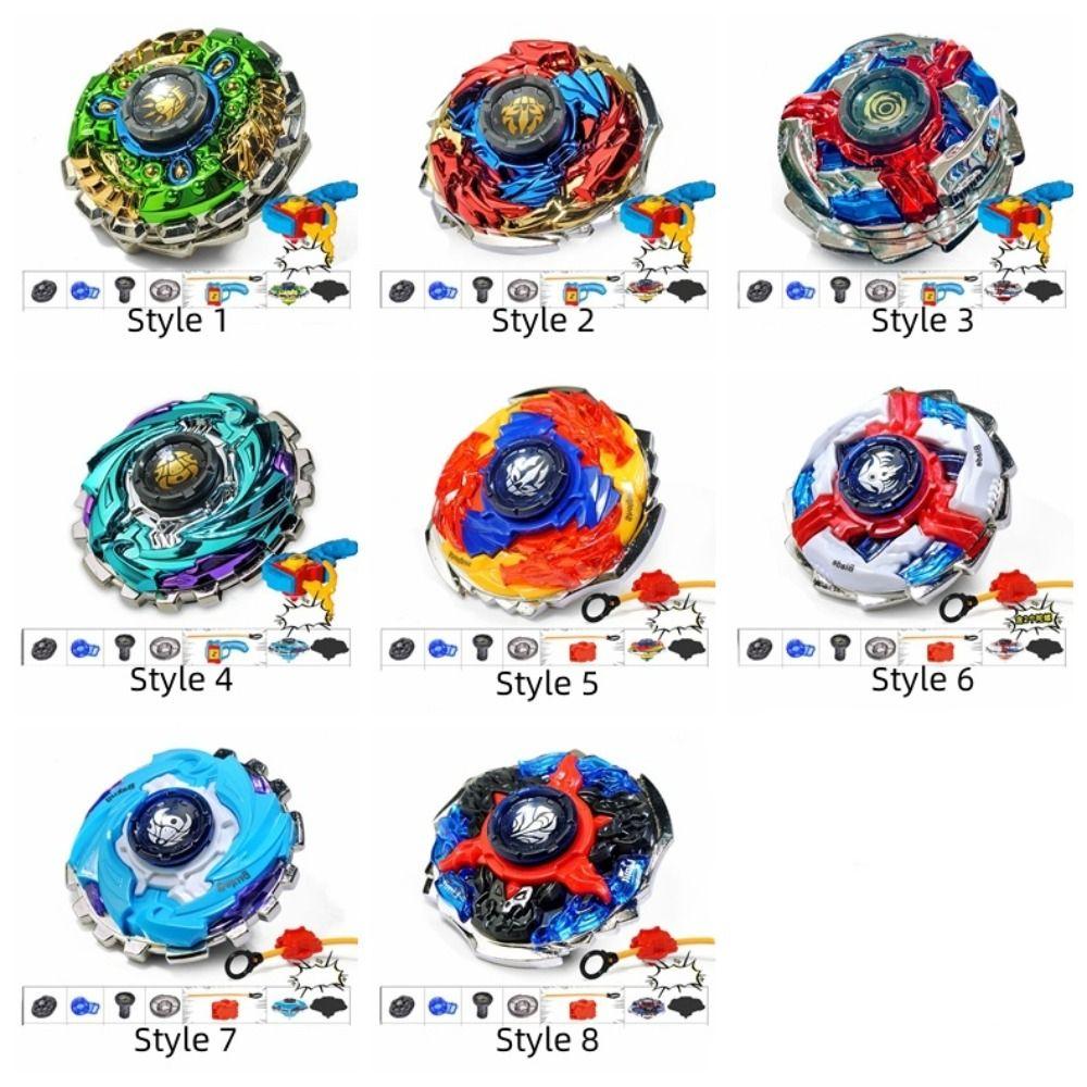 Con lanzador giroscopio juguetes de doble capa peonza juguetes al aire libre juguete giroscópico de metal niños niñas