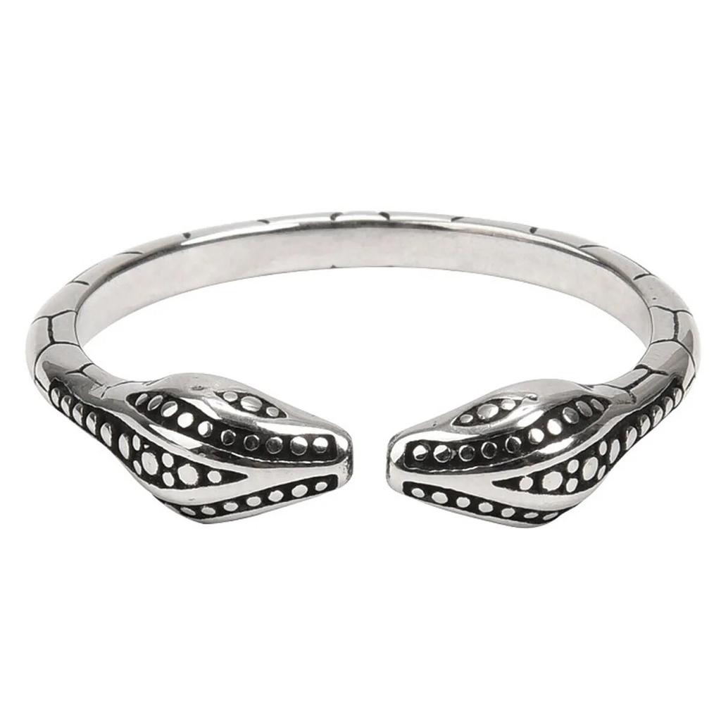 Stainless Steel Snake-Shaped Penis Cock Ring Delayed Ejaculation Erection Ring Semen Locking Rings Glans Massage Sex Toy for Men