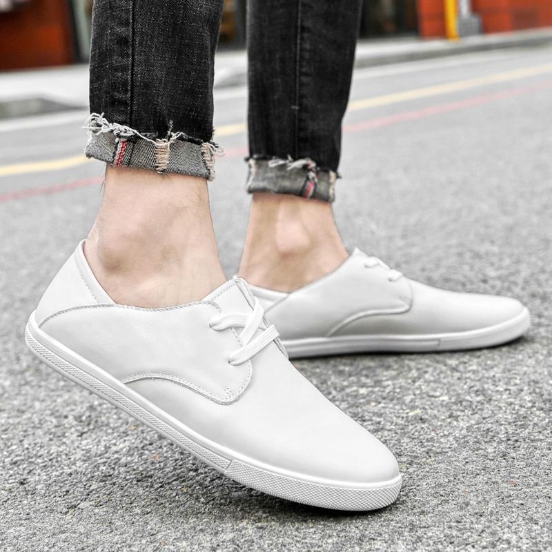 Nové velké kožené pánské boty pro volný čas Ručně vyráběné boty pánského stylu Pohodlné pánské prodyšné pánské tenisky Boty z hovězí kůže