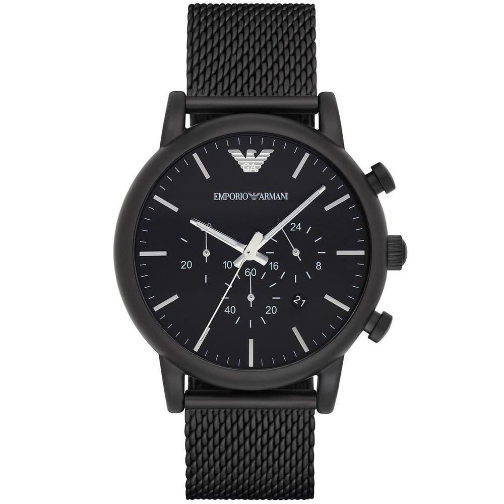 Emporio Armani AR1968 Melns ciparnīcas hronogrāfa