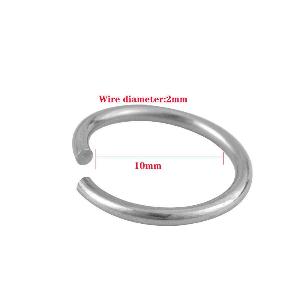 

12/15/20/25/30/mm Stainless Steel Connector Split Ring For Necklace Bracelet Jewelry DIY Making Accessories Jump Ring