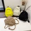 Schoolbag1011 New Corduroy Backpack Women's Simple Casual Elementary School Bag Mori Versatile Lightweight Travel Backpack