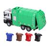 Müllwagen Spielzeug Multifunktional 1:50 Rückzieh-Legierungs-Recycling-LKW Spielzeugset mit 4 Mülltonnen