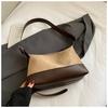 Large capacity dumpling bag women's winter new simple shoulder messenger bag student class commute small square bag