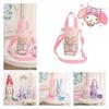 Capa de Copo de Água de Coração de Menina de Desenho Animado Fofa com Bolsa de Transporte para Crianças
