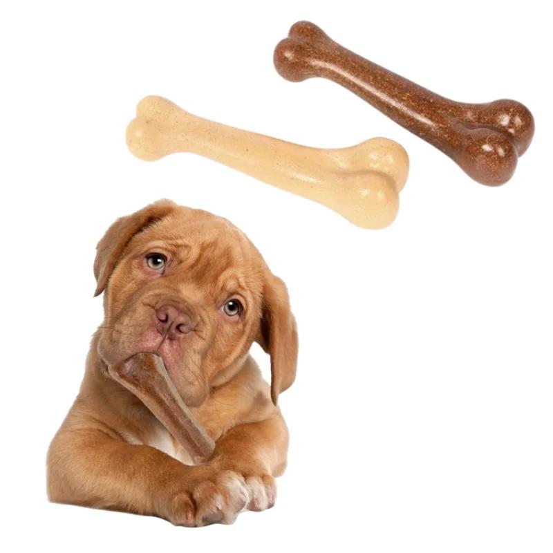 Indestructible Dog Bone Chew Toy Natural Non Toxic Puppy Chewing Game for Small Medium Large Breed Dental Care Anti Bite Pet