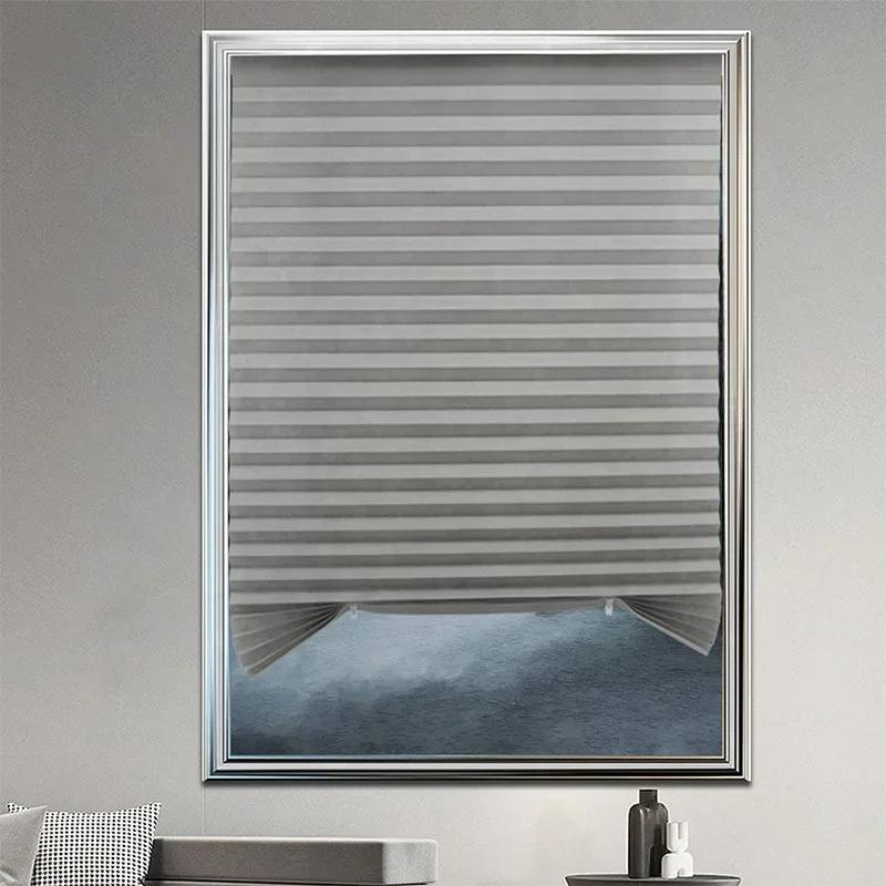 

Blackout Blind for Window Pleated Blinds Cordless Shade Light Filtering Shades for Bathroom Kitchen Office curtains for windows (gray,60 X 150 cm) сірий колір