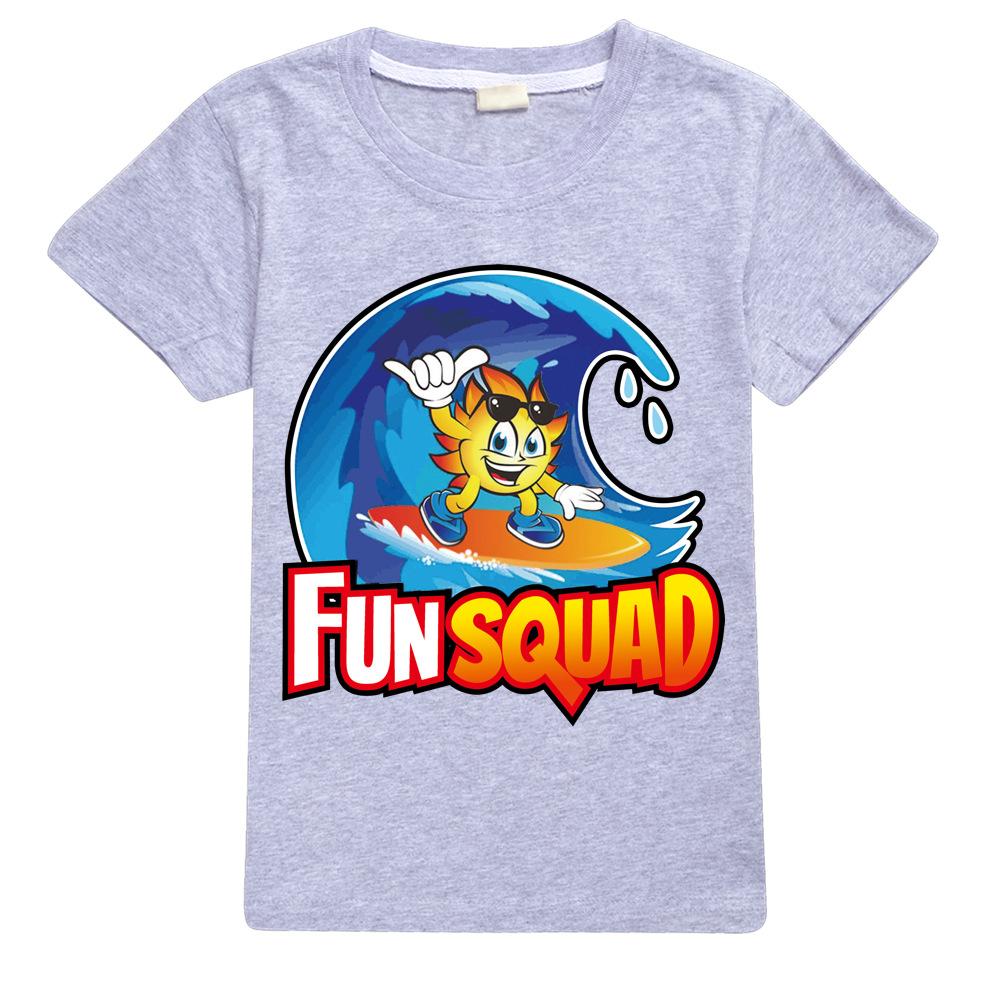 Fun Squad Game Children Cartoon Cotton T-shirt Pullover Leisure Kids Girls Tops Christmas Gift 2026 Summer Clothes For Kids
