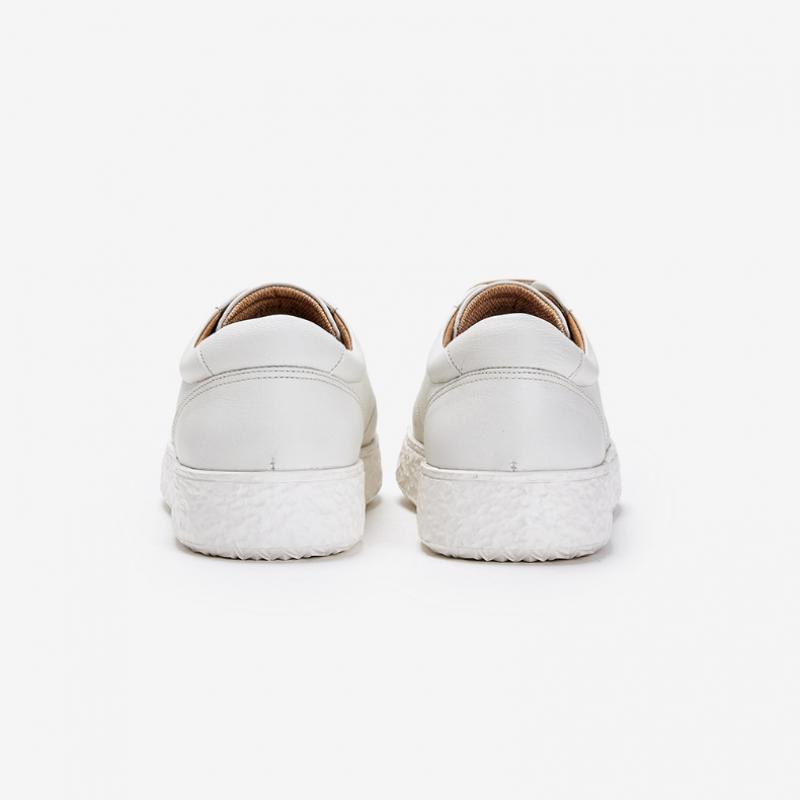 Young Age Men Goat Leather Rumpy Sneakers White
