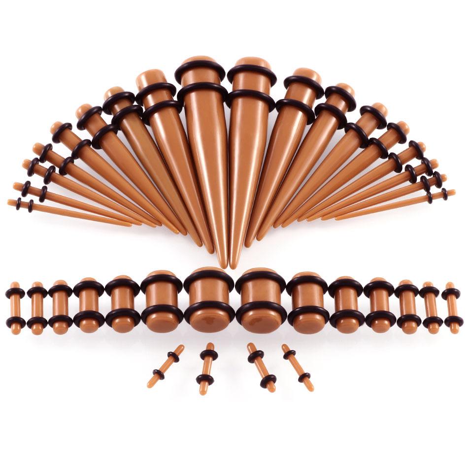 36-Piece Acrylic Pointed Cone Piercing Jewelry Set (1.6mm-10mm)