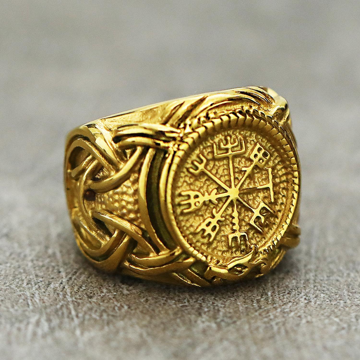 

Кільце вікінгів з нержавіючої сталі Якір Компас Дерево Життя Північні вікінги Руна Вовк Чоловіки Жінки Кільце Ювелірні вироби для хлопця No. 11 золотий