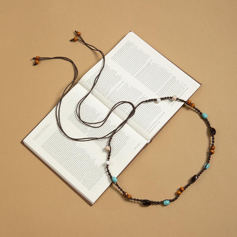 Bohemian retro style fringed waist chain women's exquisite hand-woven waist rope with skirt spring and summer ethnic style belt