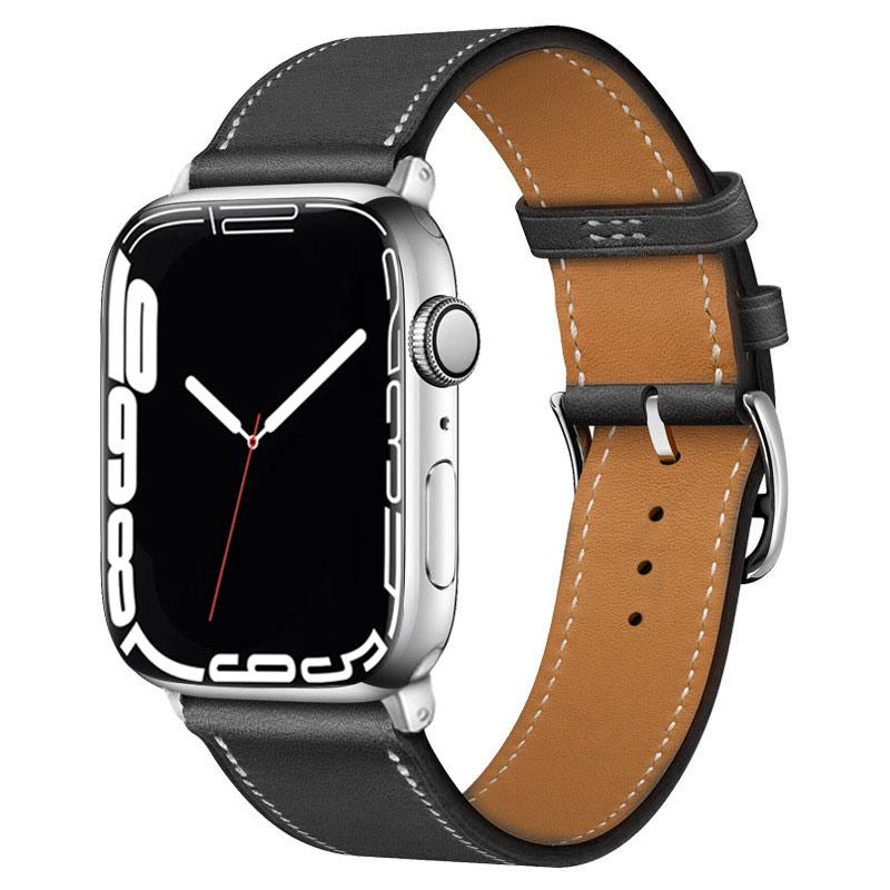 Leather Watch Straps for Watch band 46mm 44mm 49mm 45mm 42mm 40mm 38/41mm bracelet iWatch series 10-Ultra 9-8-7-6-5-4-3-SE