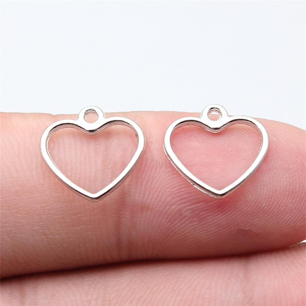 Charms Openwork Heart Pendants Vintage Jewelry Supplies QC068