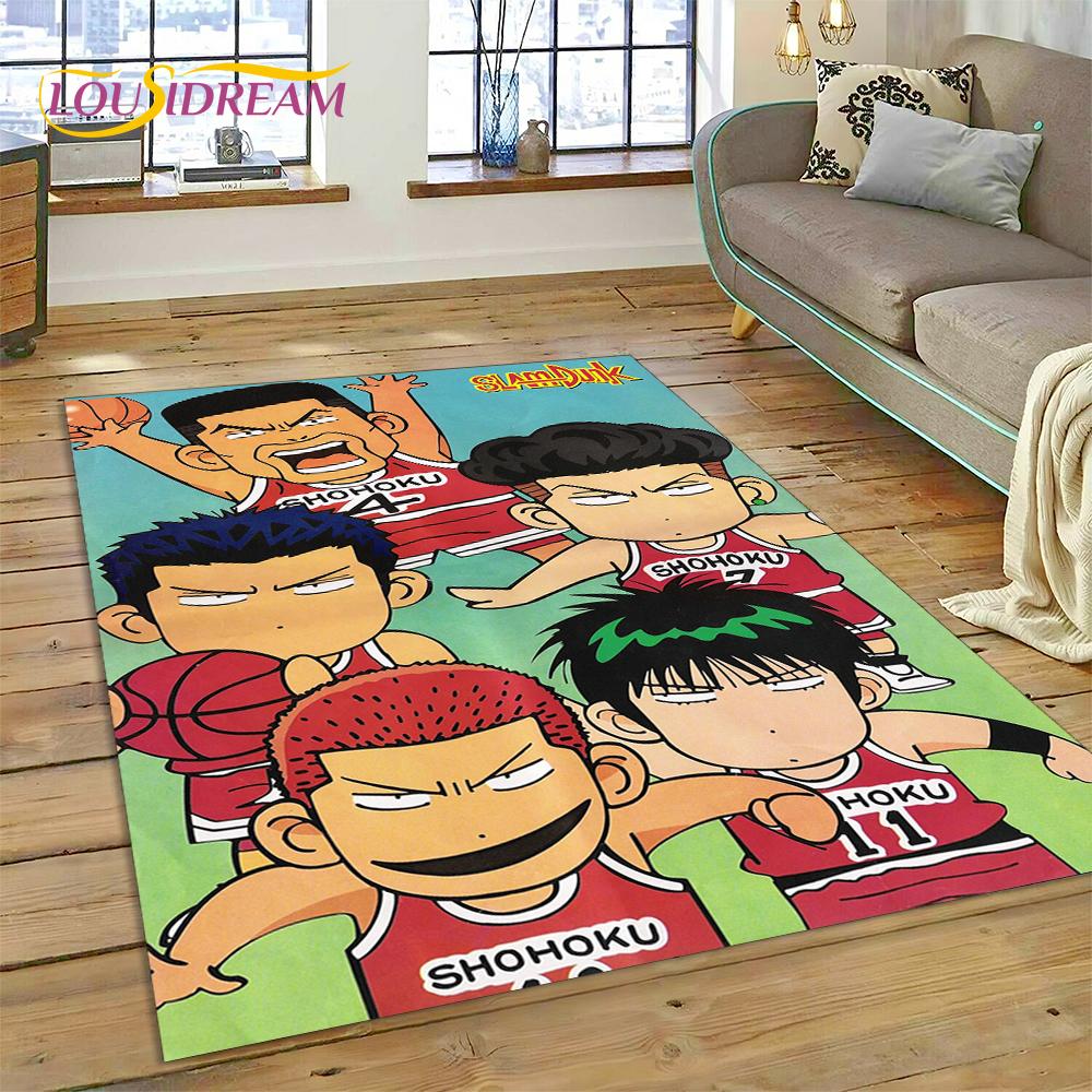 Cartoon Slam Dunk koszykówka Anime dywanik dywan do salonu dekoracje do wnętrz do sypialni, mata podłogowa dekoracja antypoślizgowa na wycieraczkę sofę