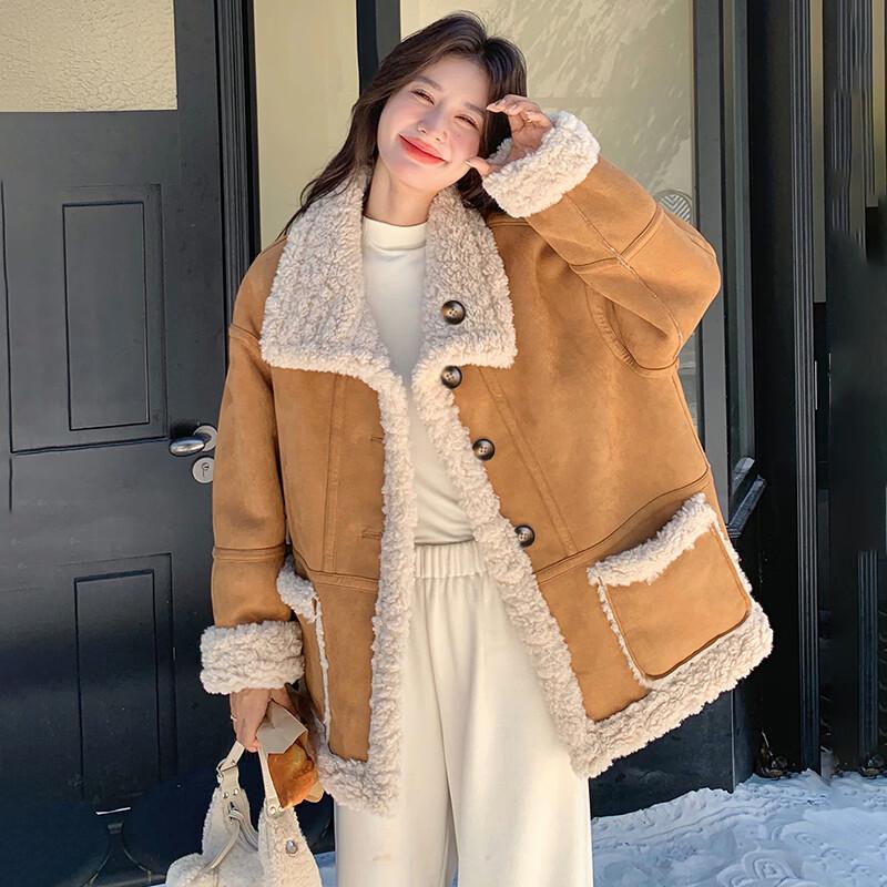 KAISER Women s Reversible Shearling Wool Coat L