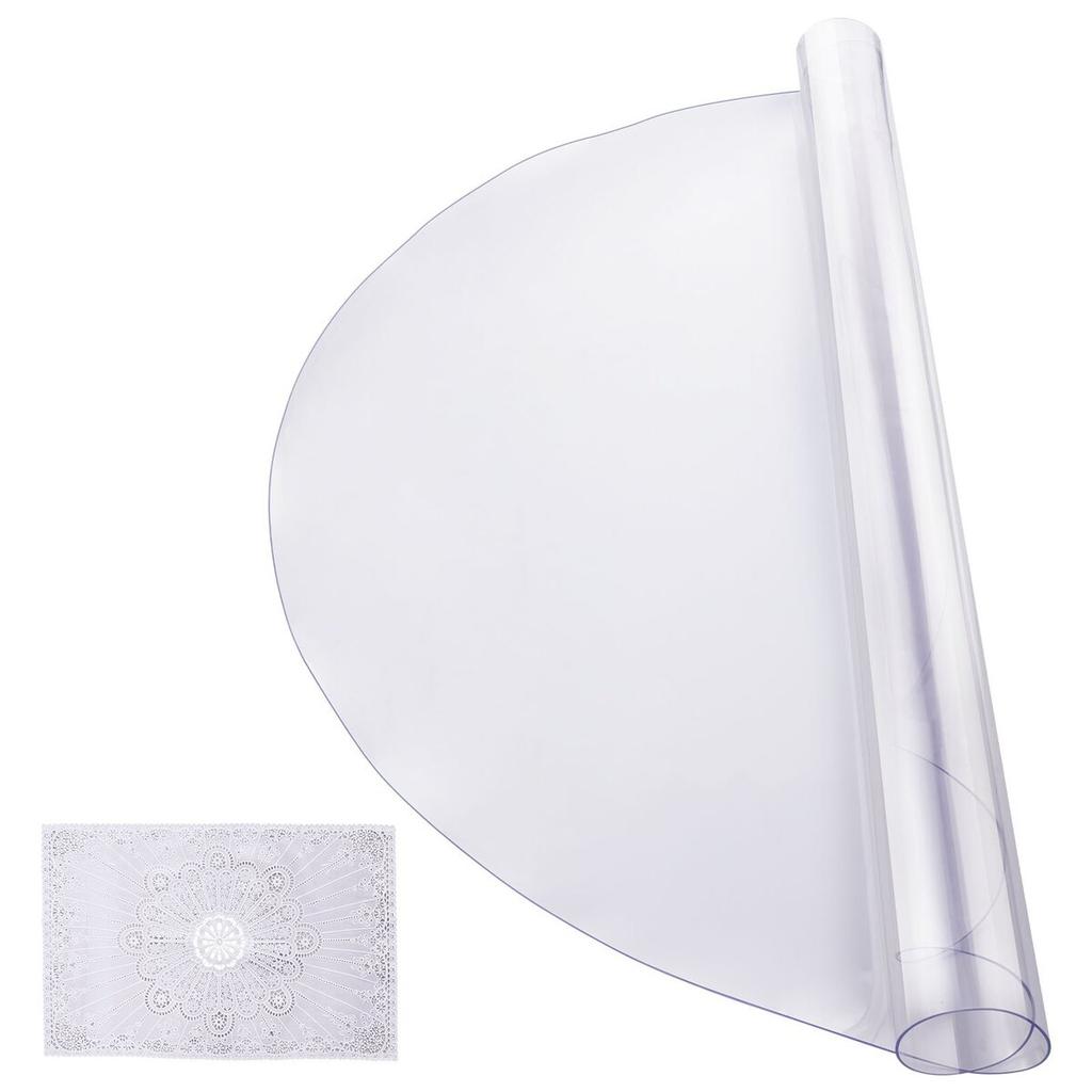 PVC Table Protector 48 Inch Round Clear Plastic Desk Protector 2.0mm Thick