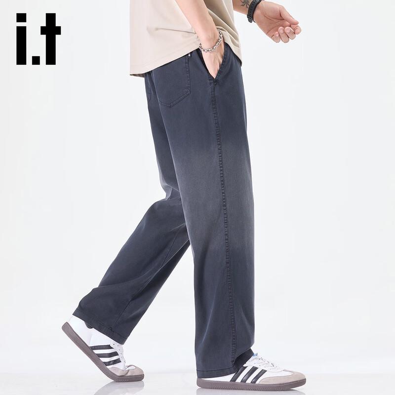 Izzue Men's Lyocell Blend Straight Leg Casual Pants