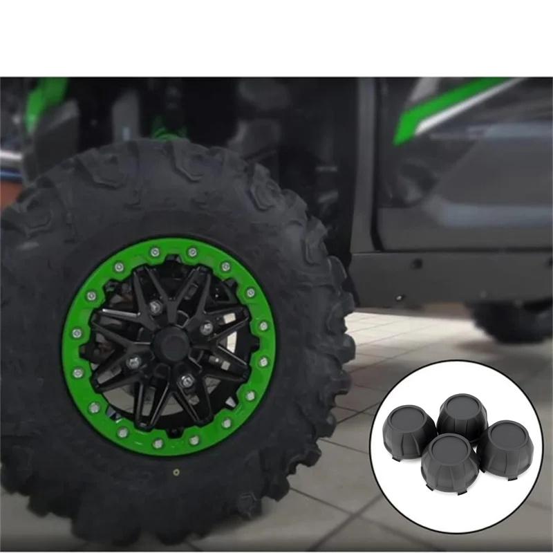 4 Stück Schwarze Radnabenkappen Mittelabdeckung für Kawasaki Teryx Krx 1000 2020-2022