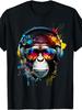 Affe Affe Lustiges Affengesicht Druck T-Shirt | Kurzarm Rundhals Lässiges T-Shirt mit Heißtransfer Affen Design