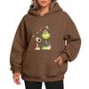 Ladies' Christmas Style Printed Hoodie With Wool And Pockets For Women