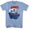Jaws 70 Thriller Movie Great White Shark In The Waves Orca Boat Men T Shirt
