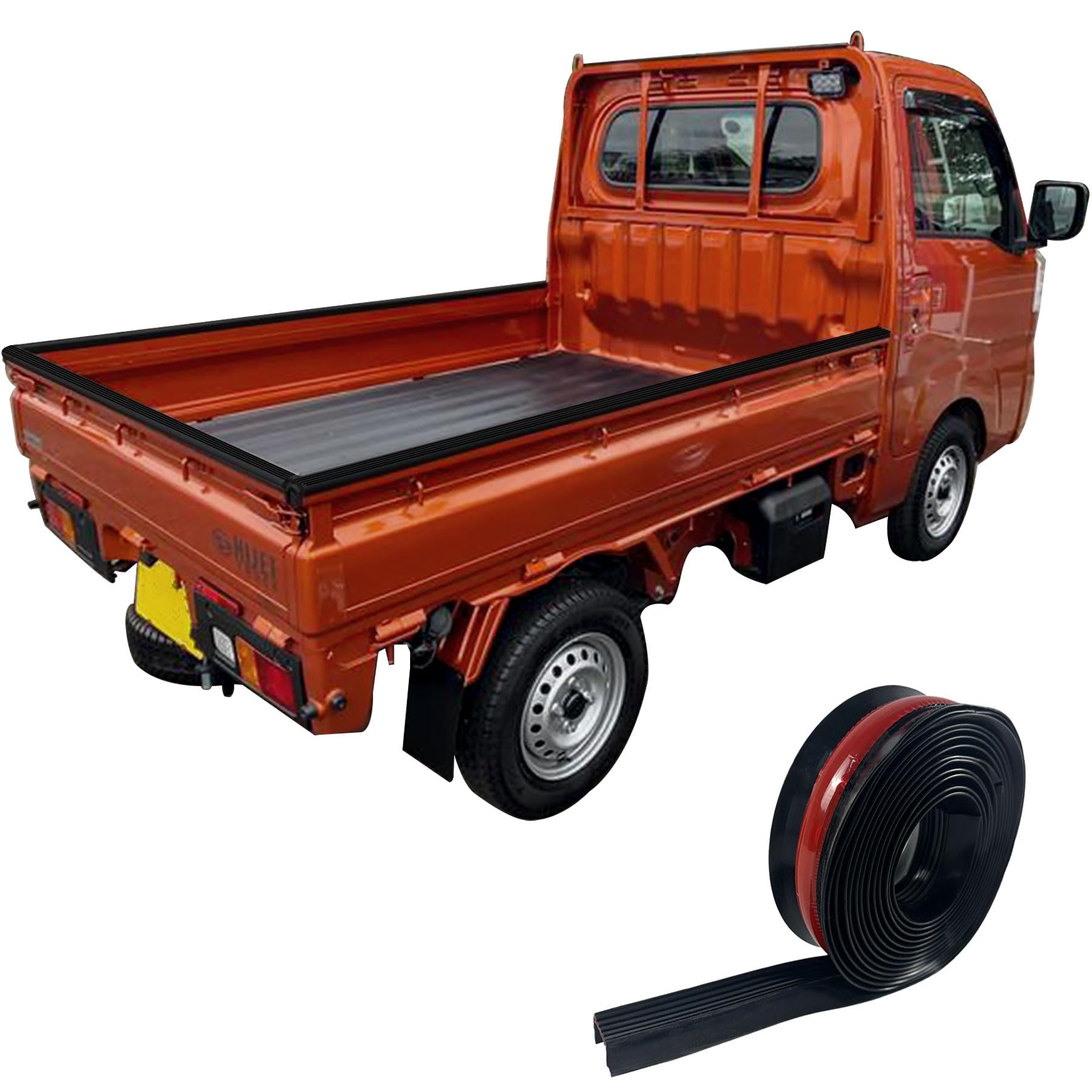 

Защита борта для легкого борта Резина Совместима с грузовиками Hijet S500P Hijet Борт Легкого Грузовика Борт Кузова Грузовой Кузов Легко Сворачивается для Транспортировки чёрный