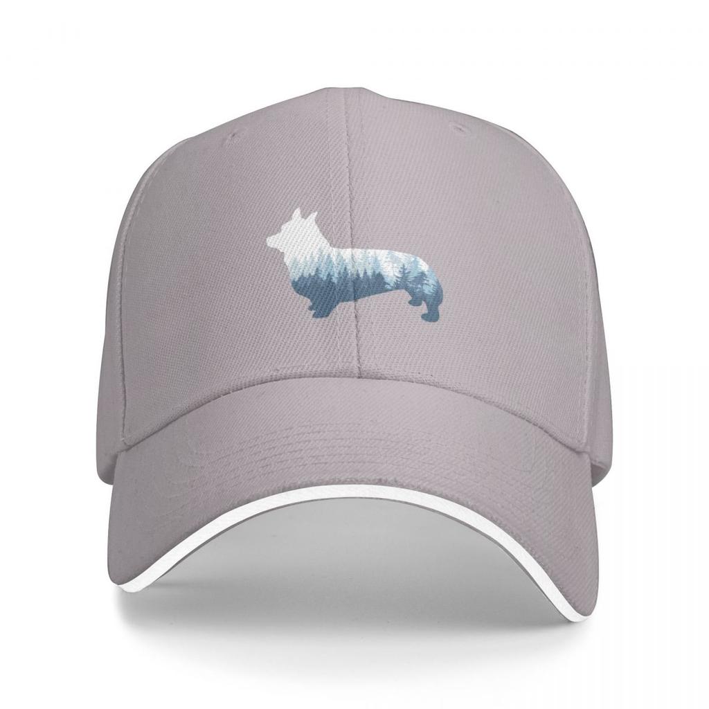Pembroke Welsh Corgi Hund Silhouette Berg Natur Baseball Kappe Sonnenhut Marke Unisex Caps Hut Männlich Frauen