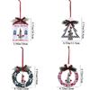 Round Christmas Decoration Square Christmas Wooden Pendant Cute   New Year