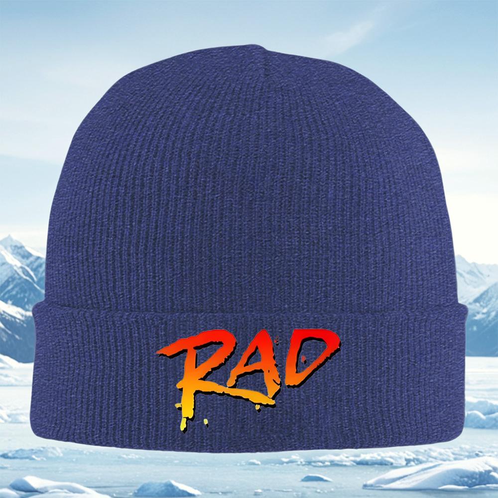 

Rad Orange Red Gradient Typography Men Women Unisex Knitted Hat Beanie Pullover Cap Winter Thermal Warm Christmas Outdoor Cyclin