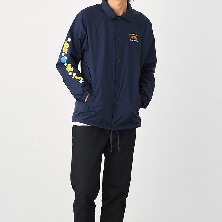 Vans Simpsons Collaboration Coach Jacket Men Outerwear Navy-Blue VN0002MUZZZ