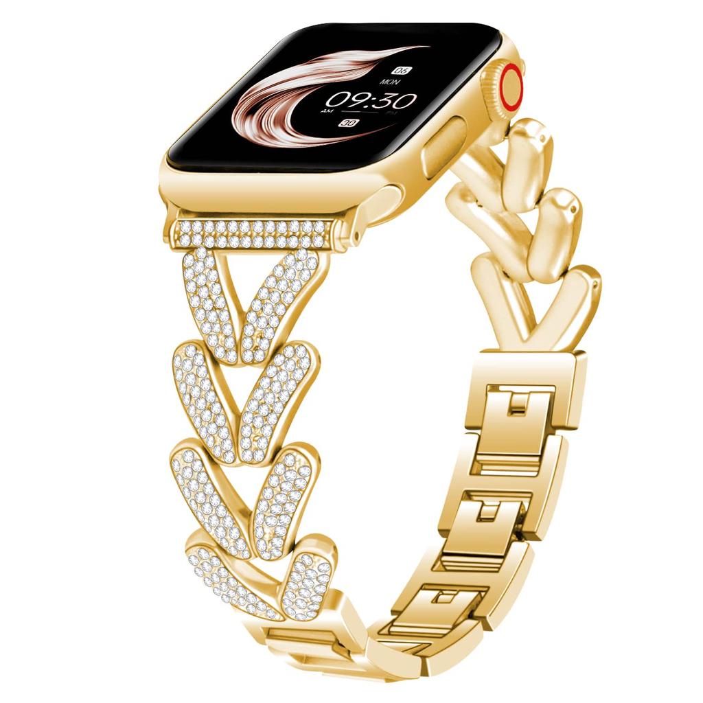 Bling Band for Apple Watch Strap 40mm 41mm 42mm 38mm 46mm 44mm 45mm 49mm Diamond Metal Bracelet iWatch series 10 se Ultra 2 8 9