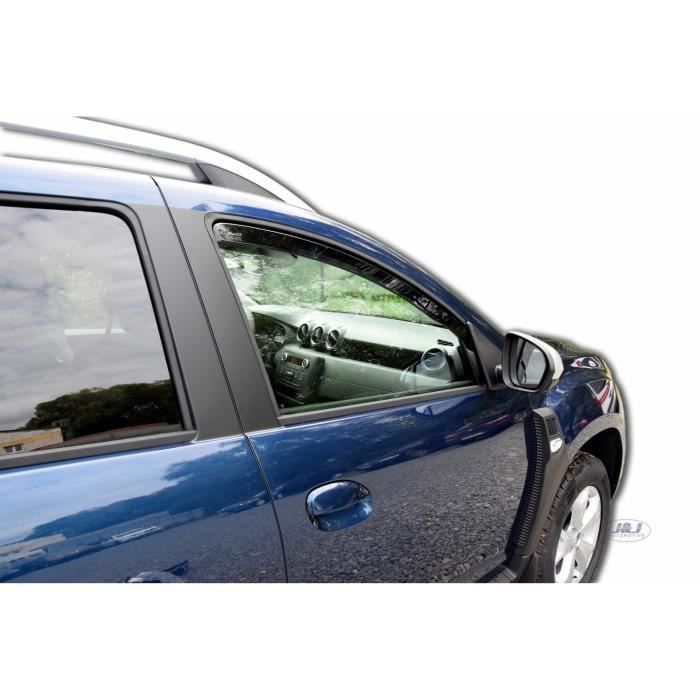 Air Deflectors - J&J AUTOMOTIVE - Dacia Duster 2 - Smoked - Easy Installation - Reinforced Acrylic
