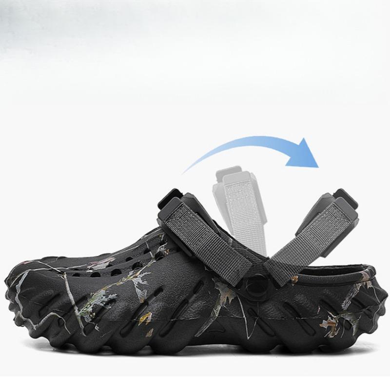 Large Size Men's Casual Shoes for Outdoor Wear, Toe Caps, Slippers, Outdoor Men's Beach Shoes