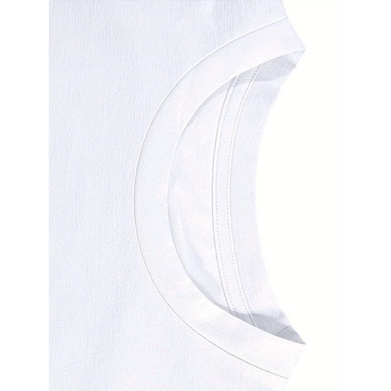 European Sizes 1pc Plus Size Men's Casual T-Shirt, Cat with Christmas Lights Graphic Print, Round Neck, Short Sleeve