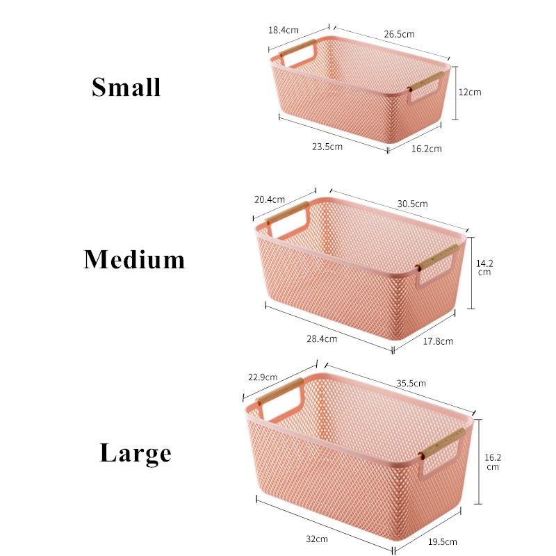 

3 шт./компл. настольная полая корзина для хранения утолщенная пластиковая коробка для хранения игрушек и закусок домашняя корзина для всякой всячины кухня ванная комната органайзеры