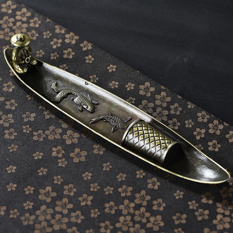 Kreativní stojánek na vonné tyčinky Stojánek na vonné tyčinky Loď Staří muži Rybaření Japonský styl Hořák na vonné tyčinky Aromaterapeutická ozdoba Domácí dekorace